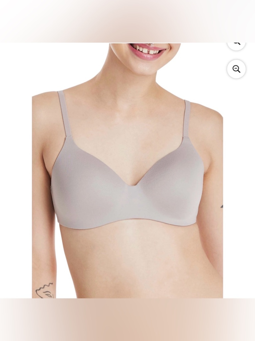 💜Hanes Womens No-Show Wireless Concealing Petals No-Show Bra  Size:XXL+